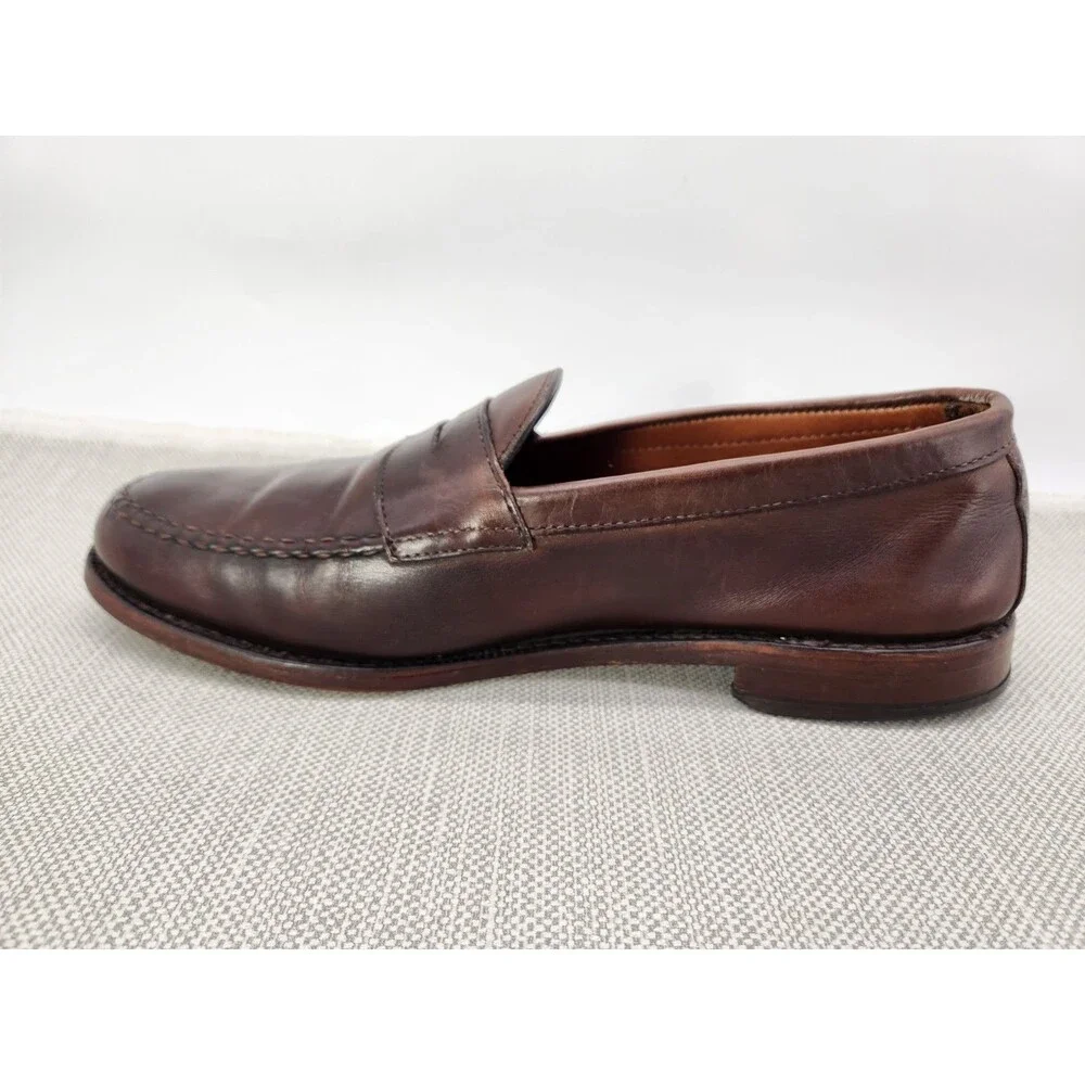 Allen Edmonds Patriot 11 3E Brown Leather Loafer Leather Dress Shoes Flaw EEE